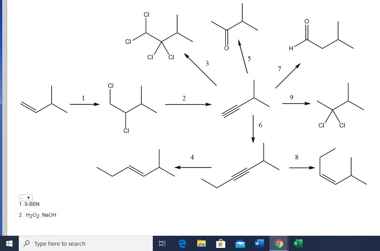 Solved ci Cli Widziny wanza 1. 9-BBN 2. H2O2, NaOH - type | Chegg.com