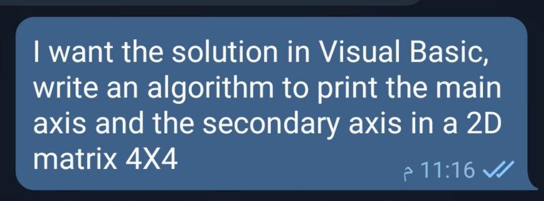 Solved I want the solution in Visual Basic, write an | Chegg.com