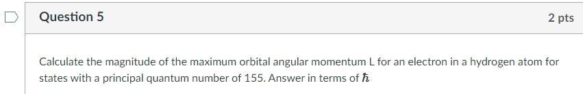 Solved 2 pts Question 5 Calculate the magnitude of the | Chegg.com