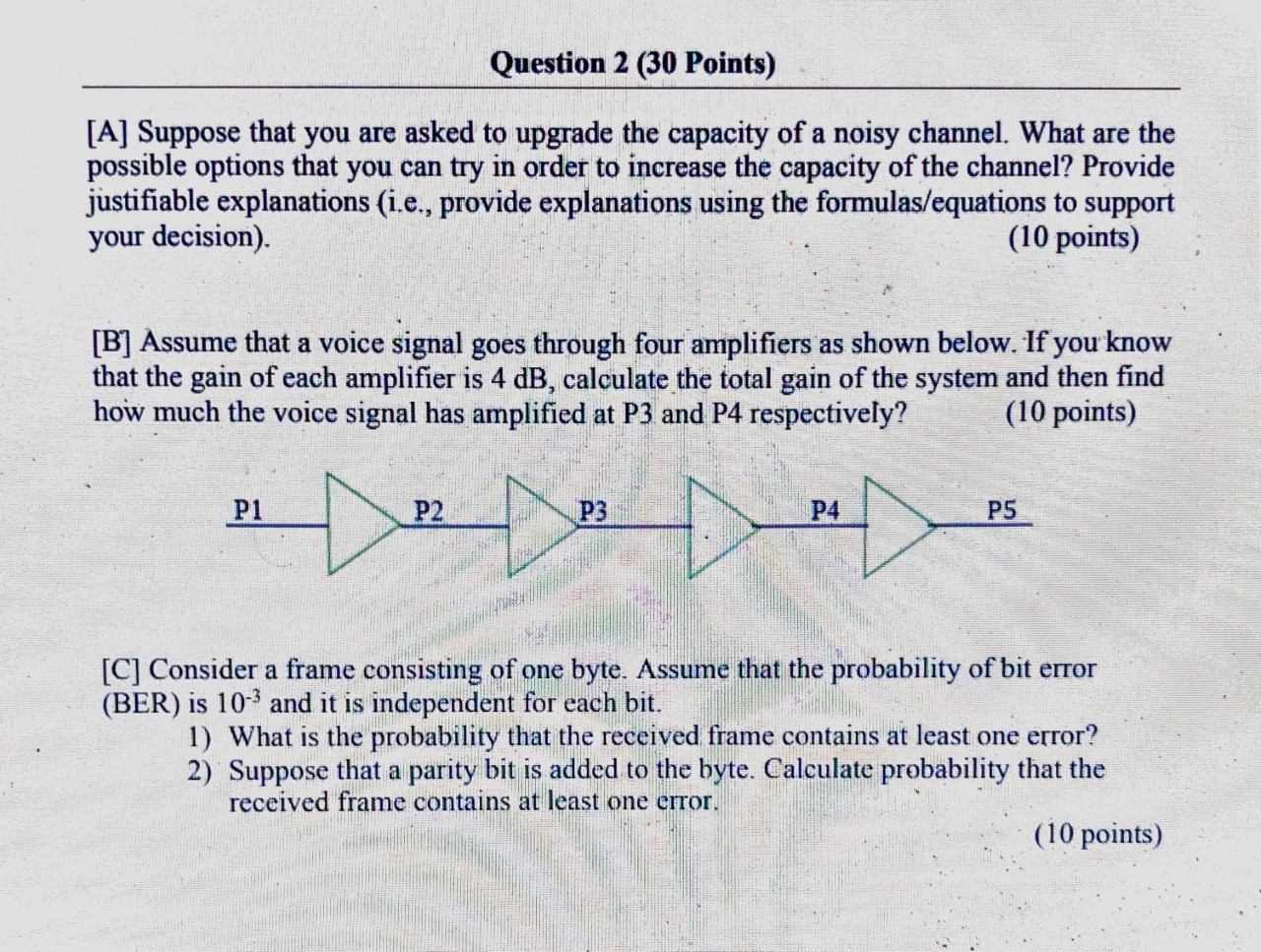 Solved Question 2 (30 Points) [A] Suppose that you are asked | Chegg.com