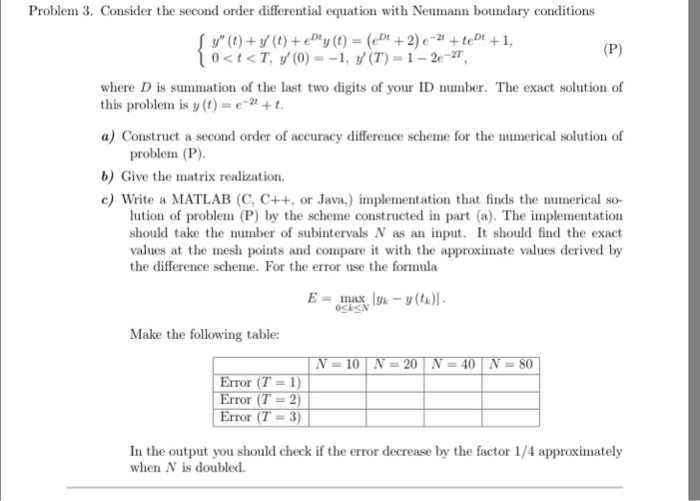 Solved Consider the second order differential equation with | Chegg.com