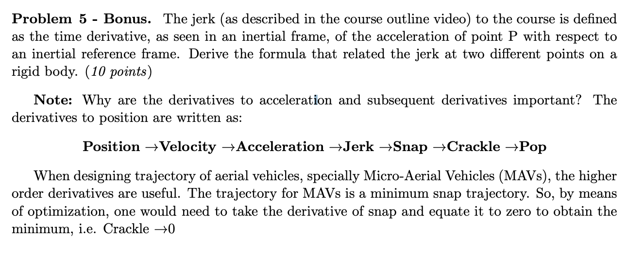 Solved The jerk (as described in the course outline video) | Chegg.com