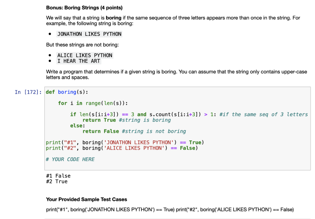 Solved I am not sure why my code is not working. Please | Chegg.com
