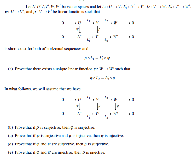 Solved Let U U V V W W Be Vector Spaces And Let L1 U Chegg Com