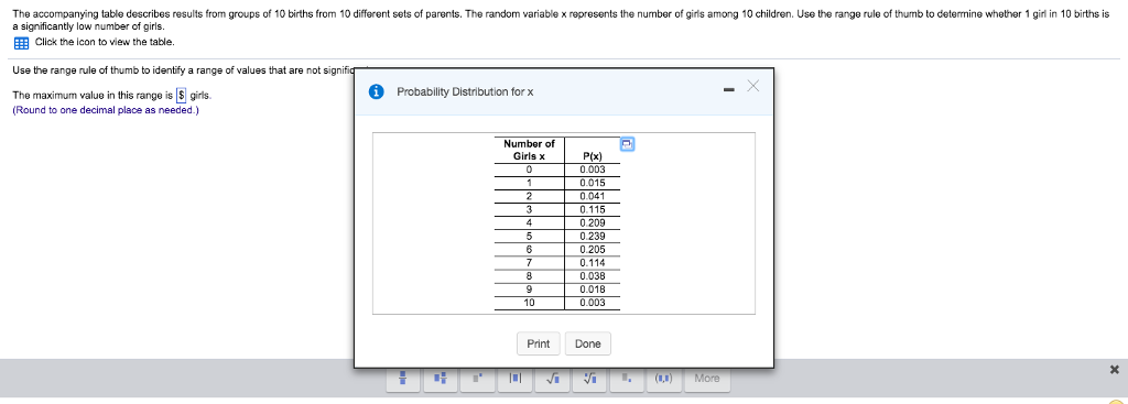Solved The accompanying table describes results from groups | Chegg.com