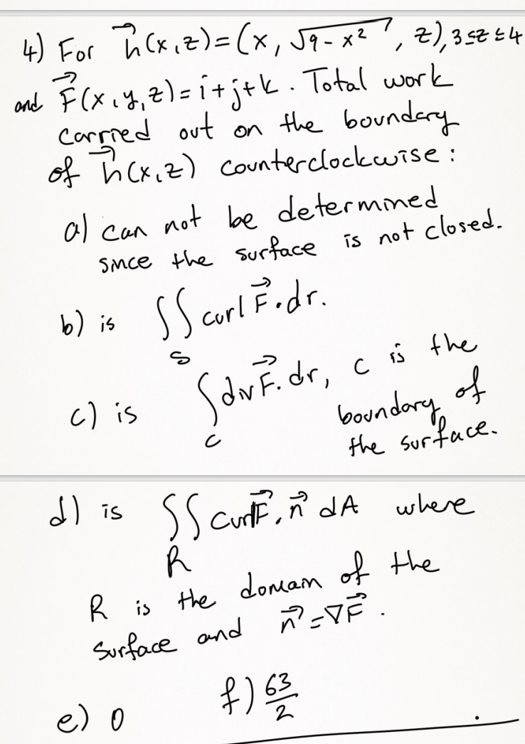 Solved 4) For n (x,z)=(x, Jq- x??, z), 3 2254 Z 2 and