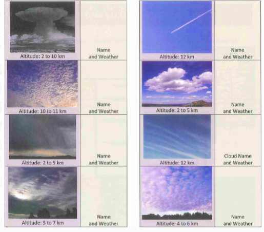 Solved NAME THE CLOUD TYPE AND ITS WEATHER | Chegg.com