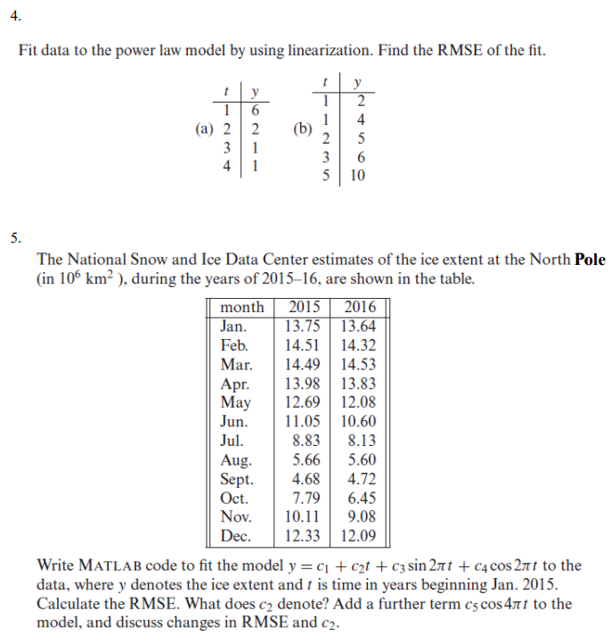 Solved *** PLEASE USE MATLAB TO SOLVE BOTH QUESTIONS | Chegg.com image.