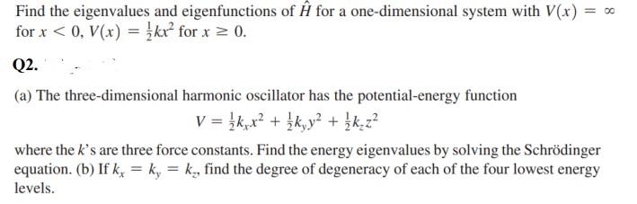 Solved 00 Find the eigenvalues and eigenfunctions of Ê for a | Chegg.com
