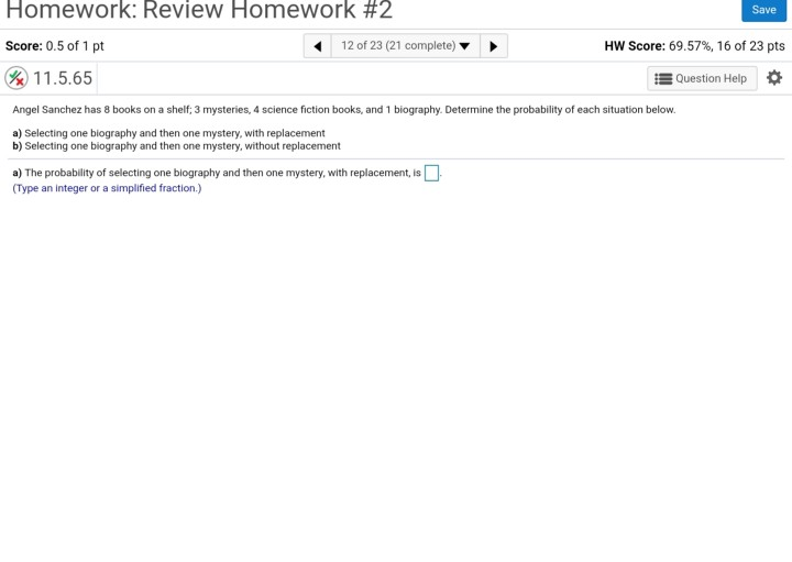 Solved Homework: Review Homework #2 Save Score: 0.5 Of 1 Pt | Chegg.com