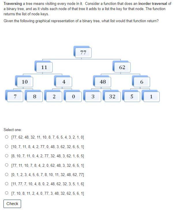Solved Traversing a tree means visiting every node in it. | Chegg.com
