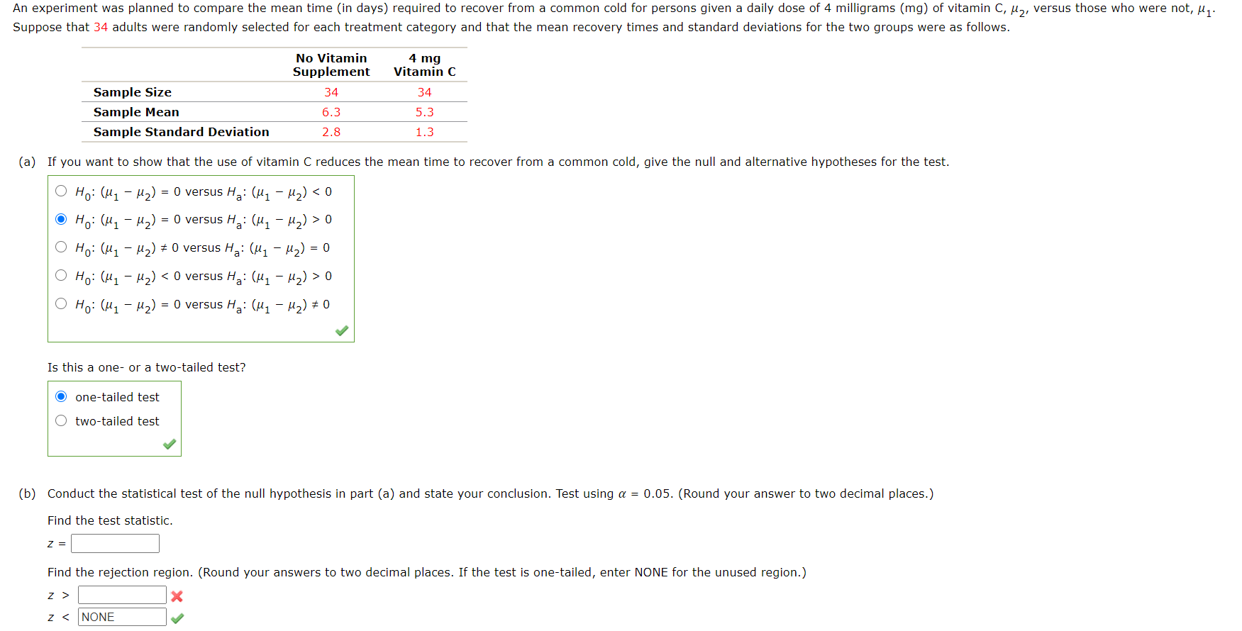 Solved An experiment was planned to compare the mean time | Chegg.com