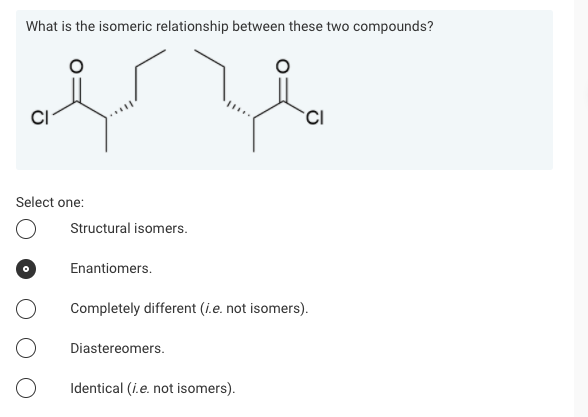 Solved What is the isomeric relationship between these two | Chegg.com