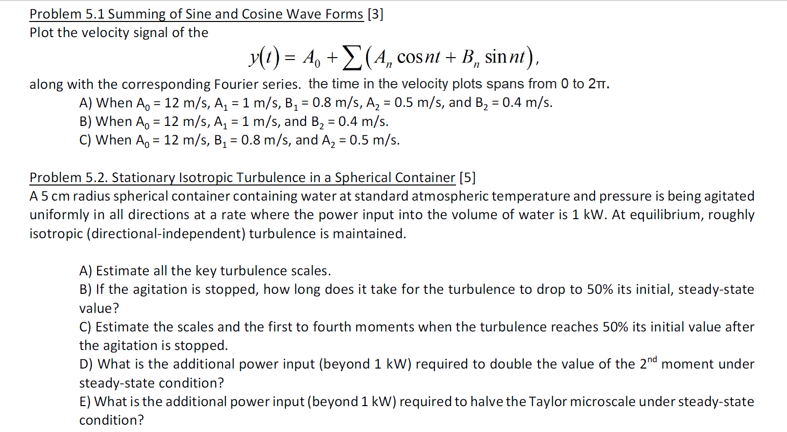 Solved Problem 5.1 Summing of Sine and Cosine Wave Forms [3] | Chegg.com