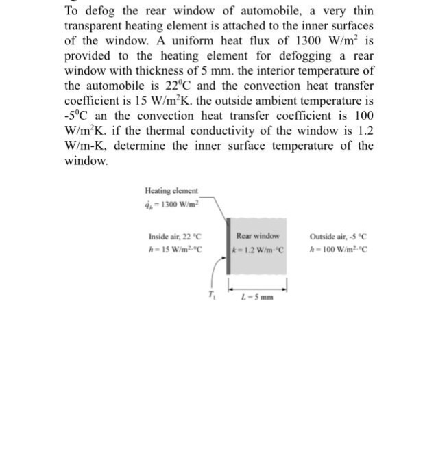 Solved To defog the rear window of automobile, a very thin