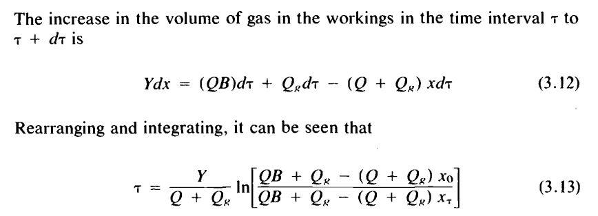 Solved The increase in the volume of gas in the workings in | Chegg.com