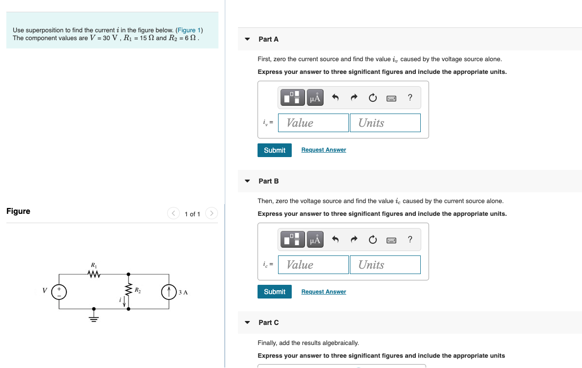 Solved Part B Then, Zero The Voltage Source And Find The | Chegg.com