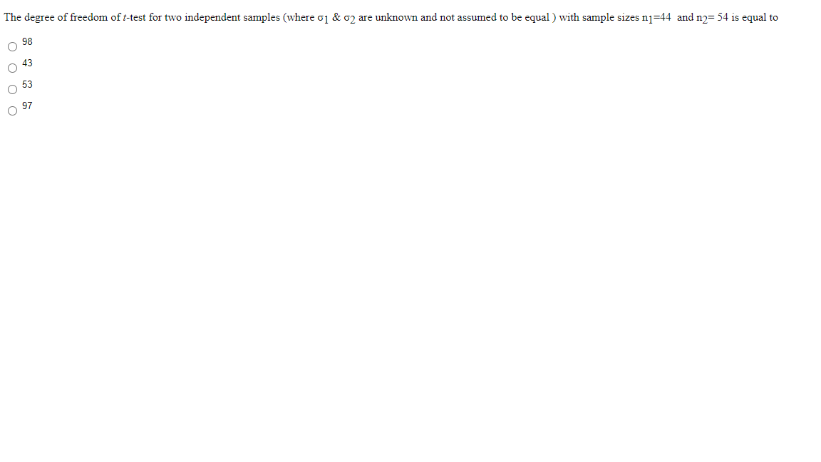 degree of freedom t test two samples