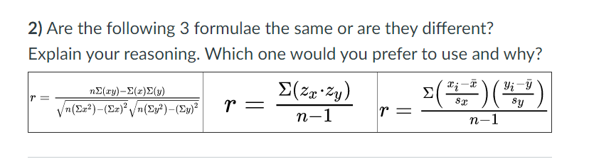 Solved I know the first equation is the Pearson | Chegg.com