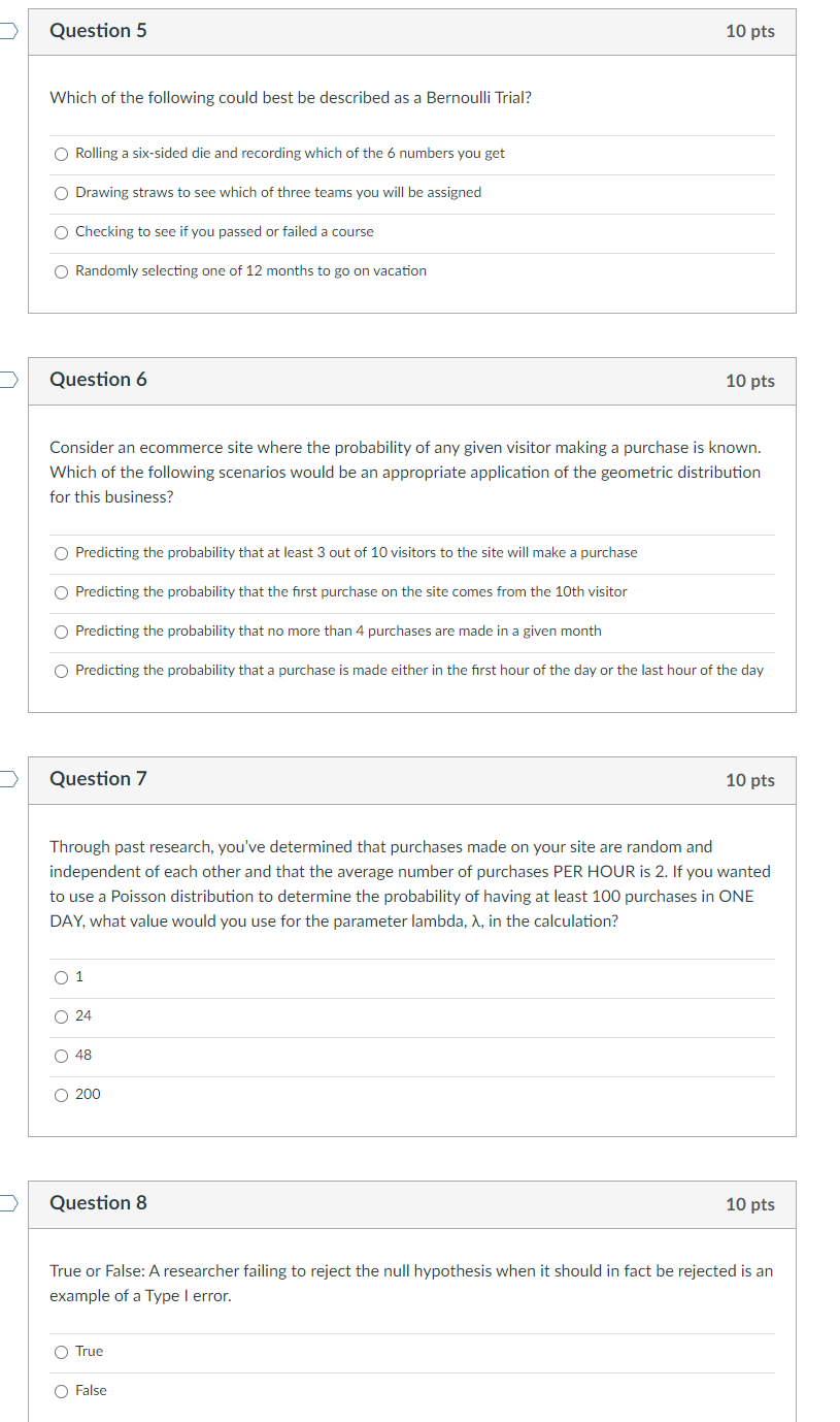 Solved Question 5 10 pts Which of the following could best | Chegg.com