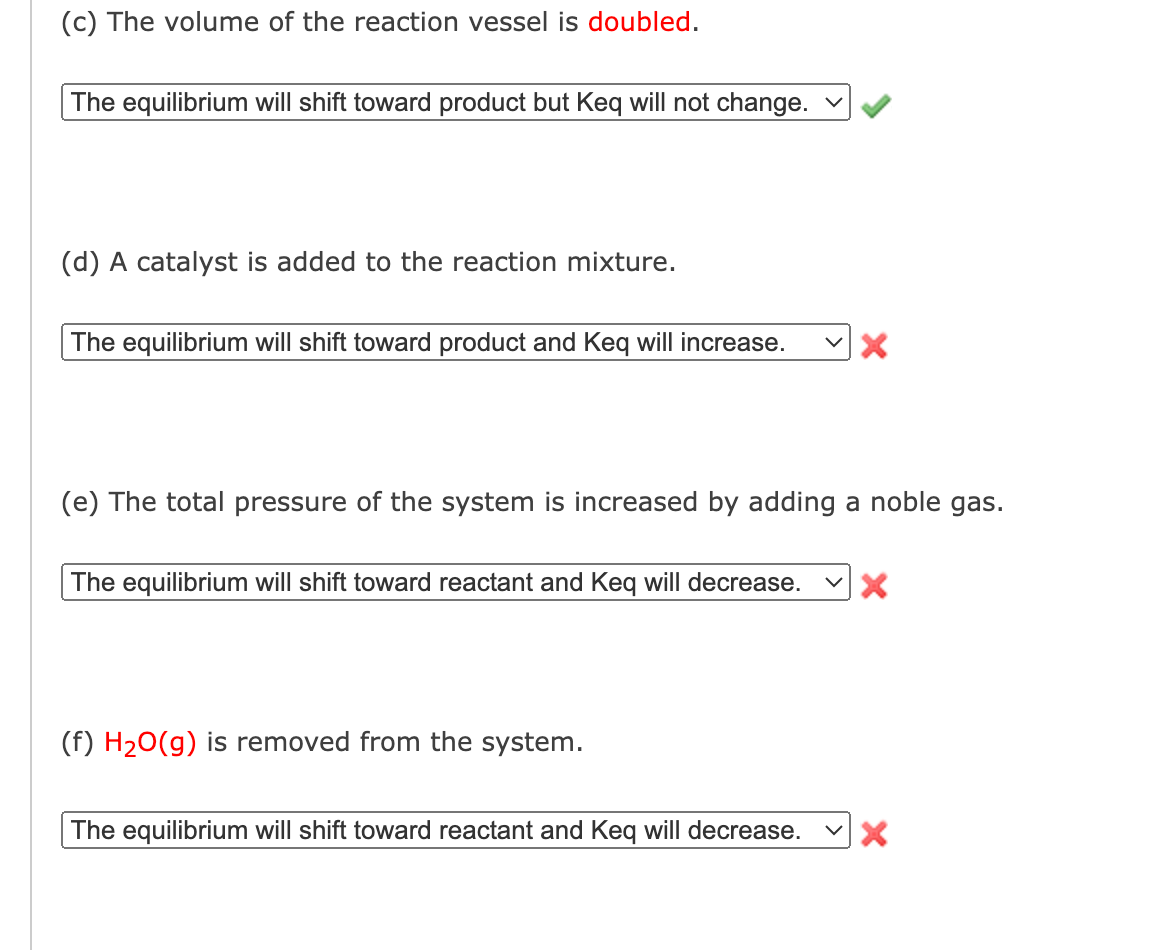 Solved Consider the following equilibrium for which | Chegg.com