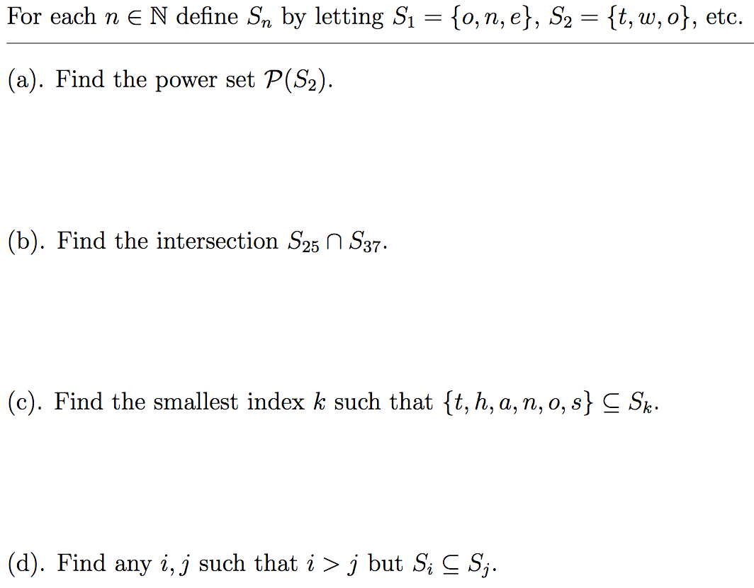 Solved For Each N E N Define Sn By Letting S1 0 N E Chegg Com