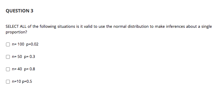 Solved QUESTION 3 SELECT ALL of the following situations is | Chegg.com