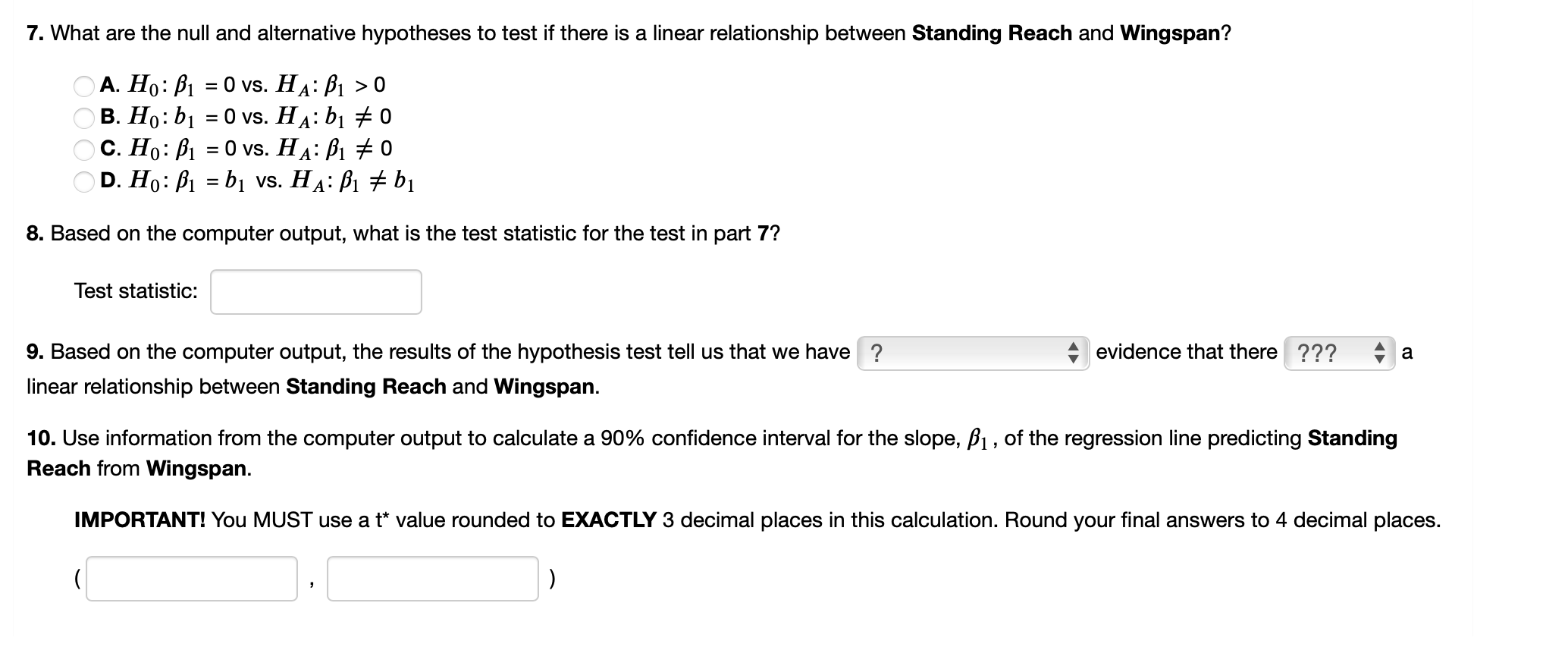 Solved Standing Reach in the NBA Standing reach measures