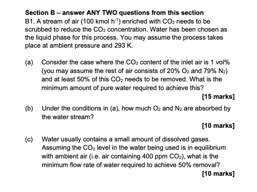 Solved Section B - Answer ANY TWO Questions From This | Chegg.com