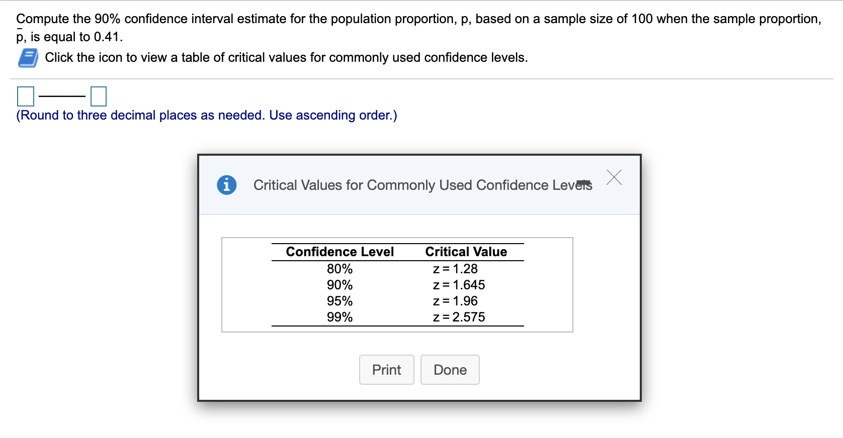 Solved Compute the 90% confidence interval estimate for the | Chegg.com