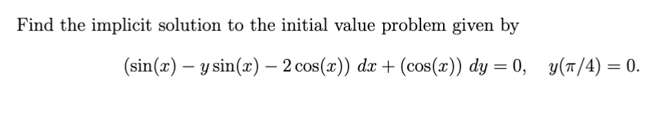 Solved Find the solution to the initial value problem given | Chegg.com