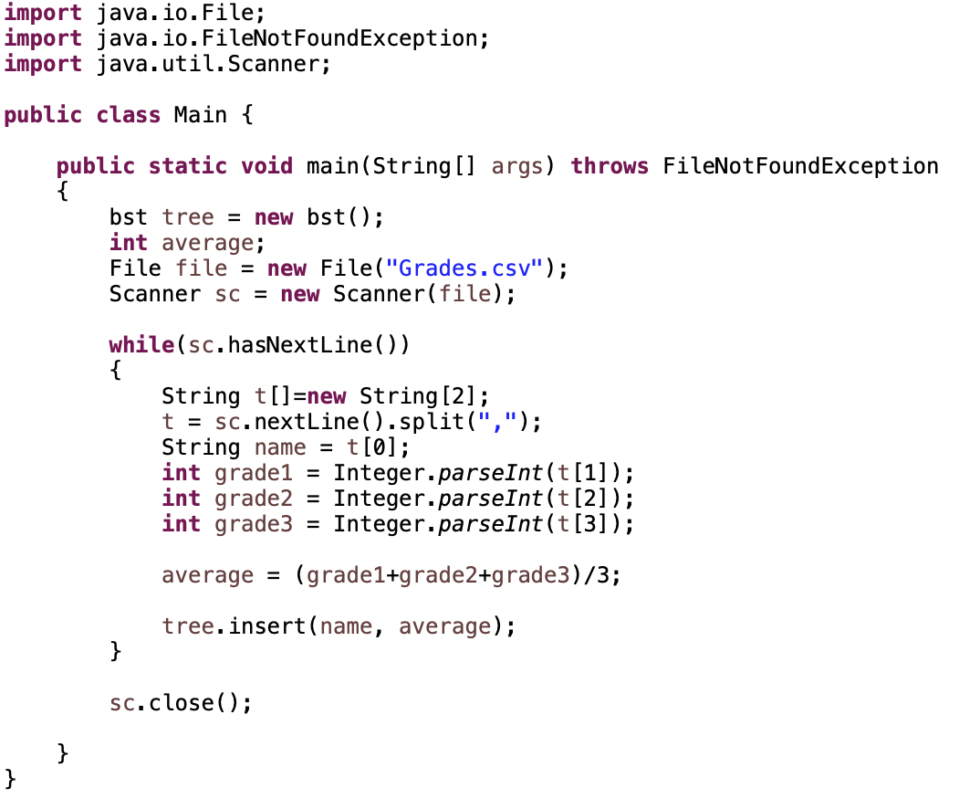 Solved Java program: I have this file. I'm using a binary | Chegg.com