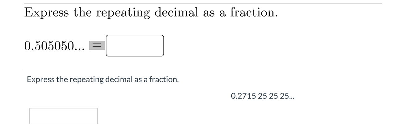 express the repeating decimal 2.1 2 1 as a fraction