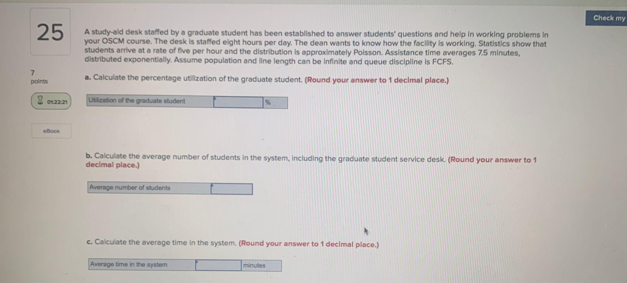 Solved Check my 25 A studyaid desk staffed by a graduate