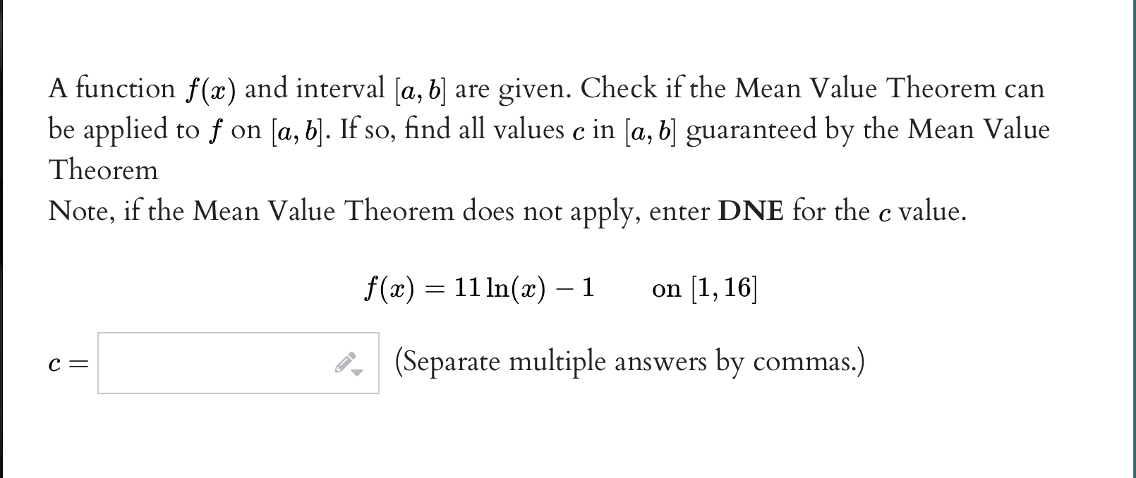 Solved A Function F(x) And Interval [a,b] Are Given. Check | Chegg.com