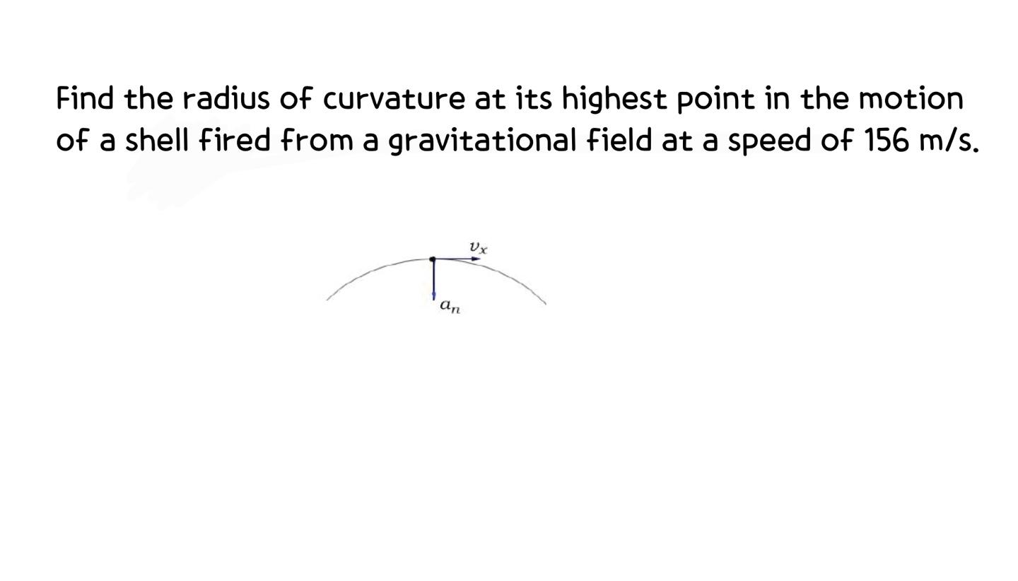 Solved Find the radius of curvature at its highest point in | Chegg.com