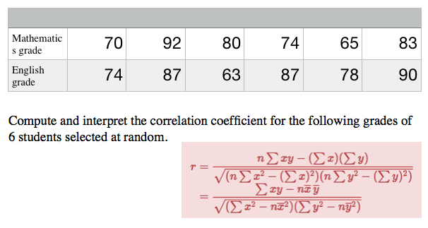 Solved 70 92 80 74 65 83 Mathematic S grade English grade 74 | Chegg.com