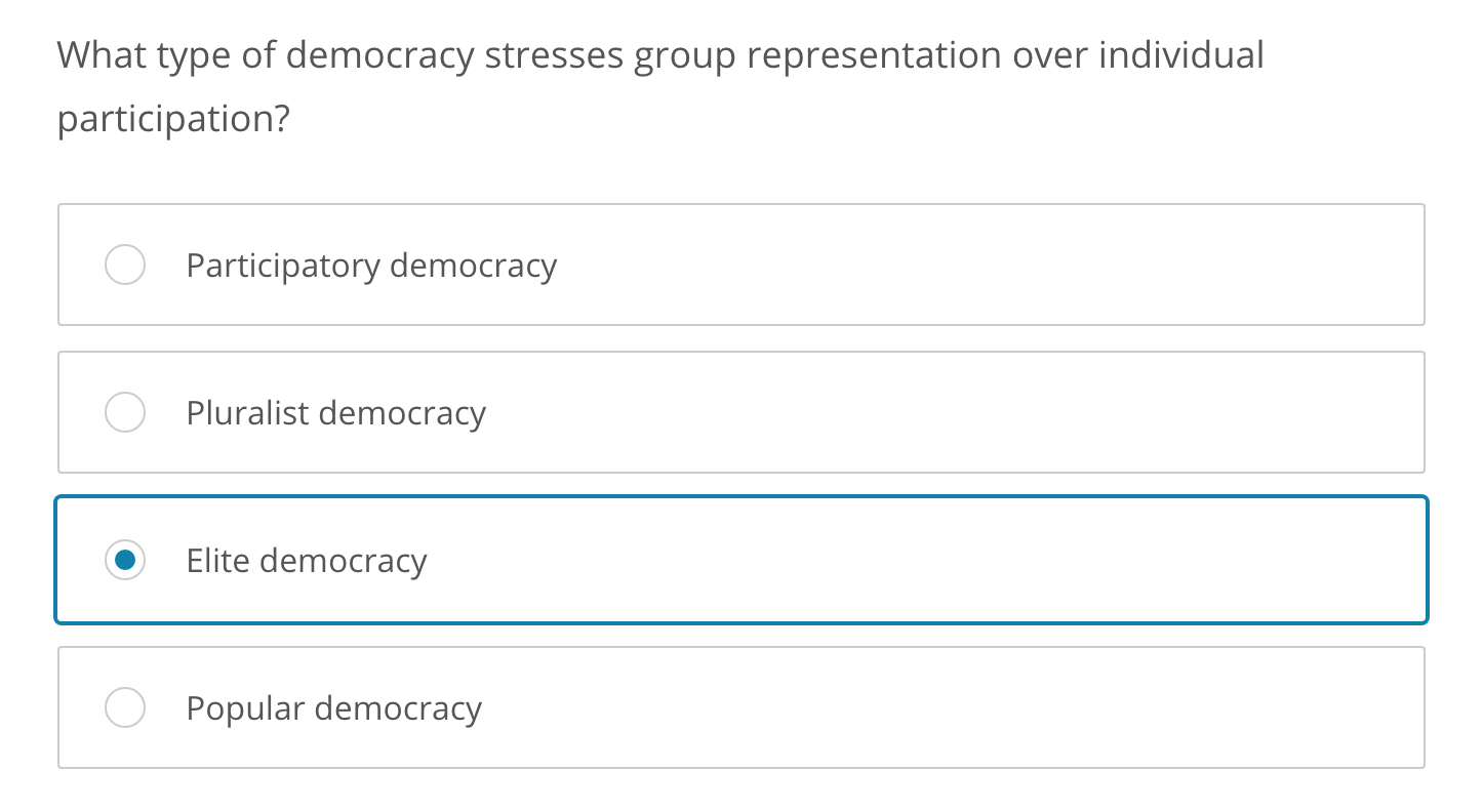 what-type-of-democracy-stresses-group-representation-chegg