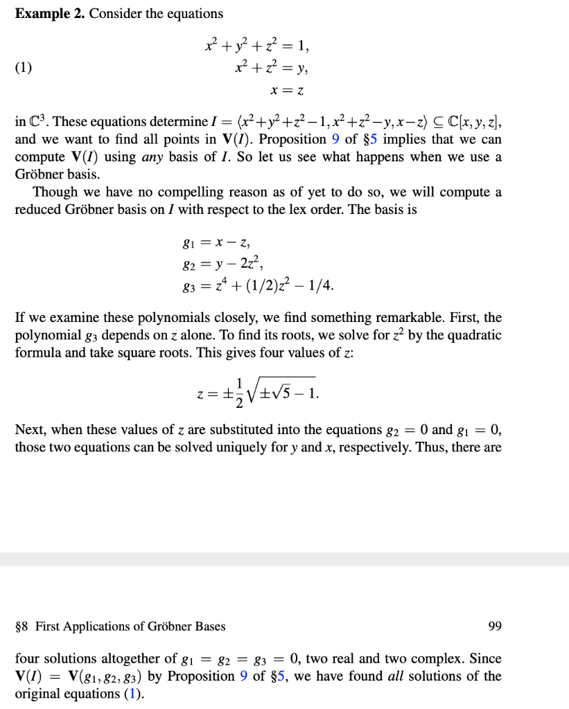 Solved Example 2 Consider The Equations X Y2 2 1 1 Chegg Com