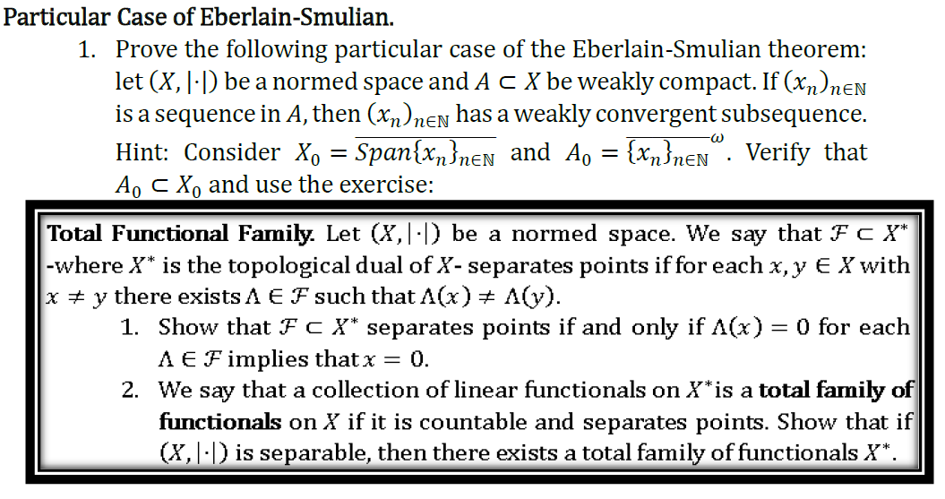 Solved THIS IS FUNCTIONAL ANALYSIS. WEAK TOPOLOGY AND 
