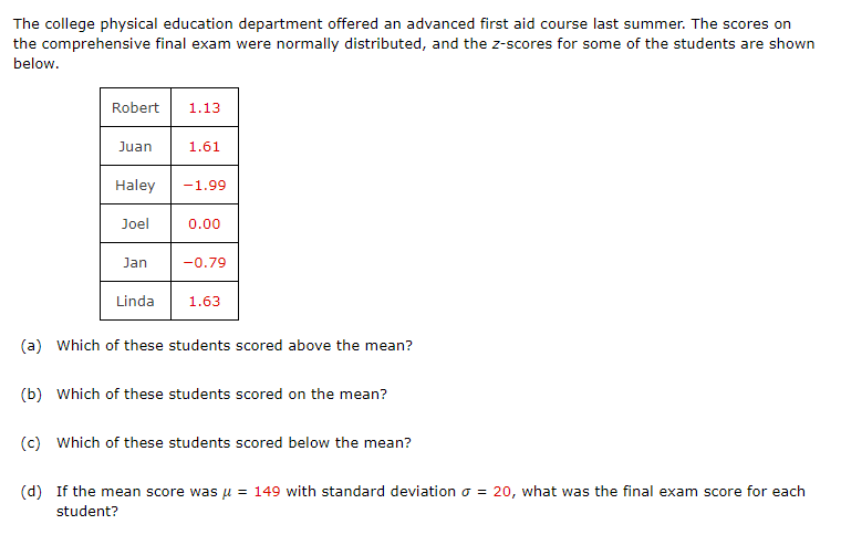 Solved The College Physical Education Department Offered An | Chegg.com