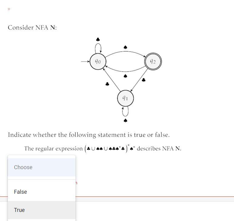 Solved Consider NFA N: 90 92 Indicate Whether The Following | Chegg.com