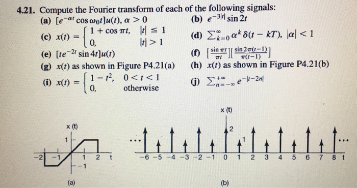 Compute The Fourier Transform Of Each Of The Following Signals Kadencekruwlevy 1379