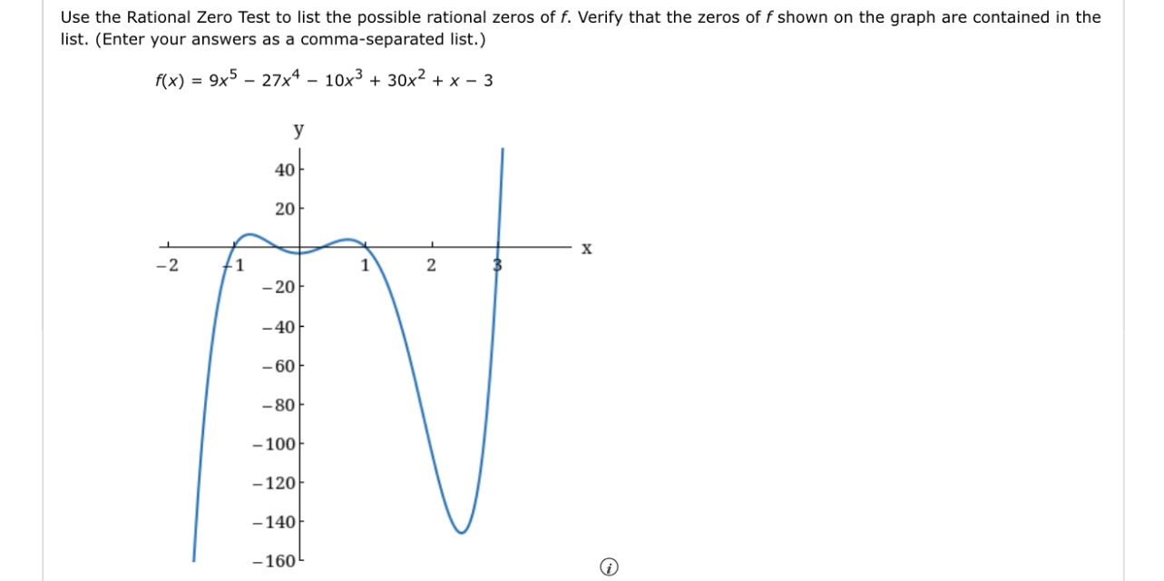 Solved Use the Rational Zero Test to list the possible | Chegg.com