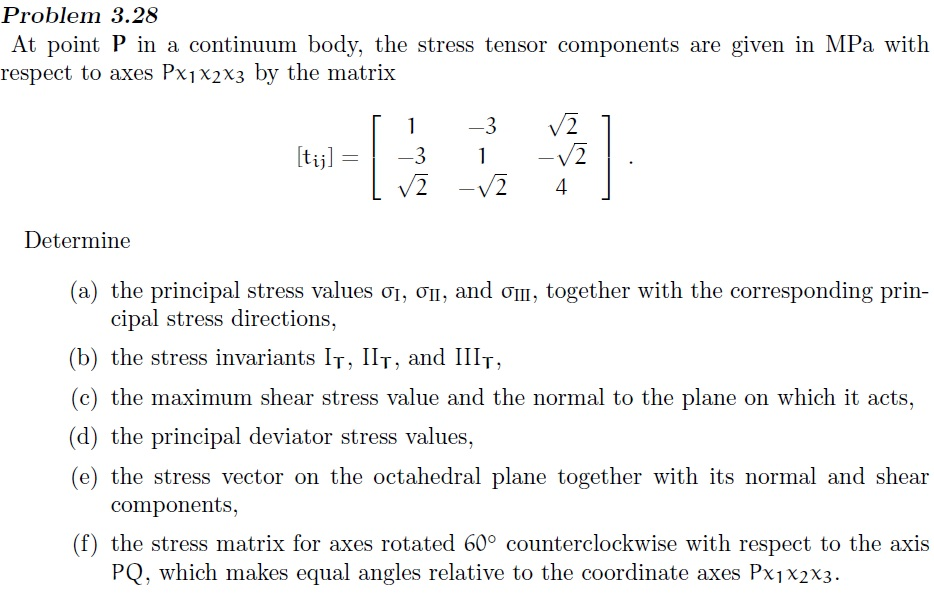 Solved Problem 3.28 At point P in a continuum body, the | Chegg.com