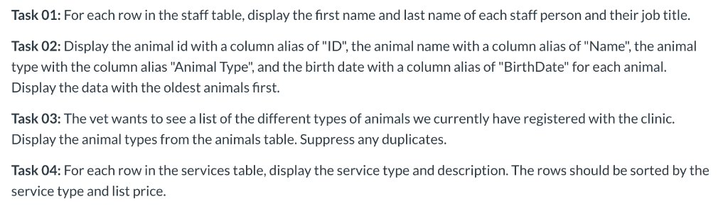 Task 01: For each row in the staff table, display the first name and last name of each staff person and their job title. Task