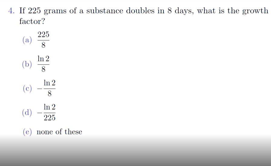 Solved 4 If 225 Grams Of A Substance Doubles In 8 Days Chegg solved-4-if-225-grams-of-a-substance-doubles-in-8-days-chegg