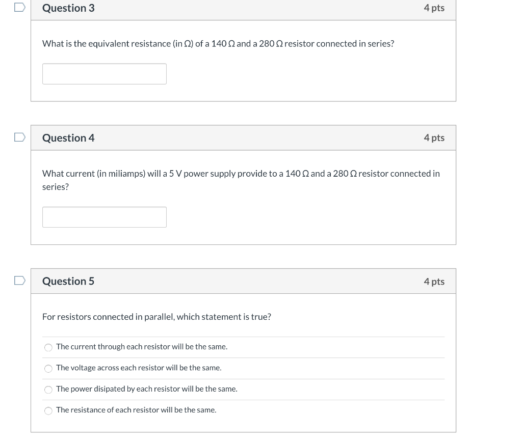 Solved Question 1 1 pts What are the units of resistance? | Chegg.com