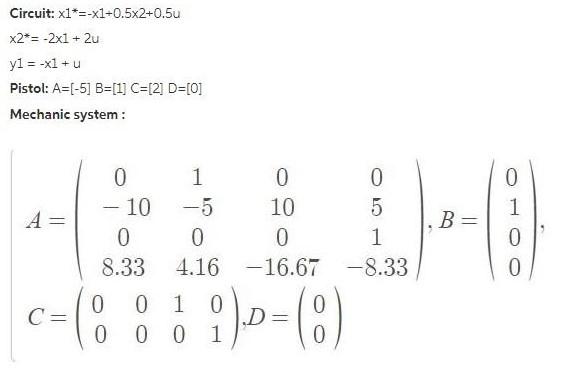 Solved These 3 systems are in series. Define A, B, C, D for | Chegg.com
