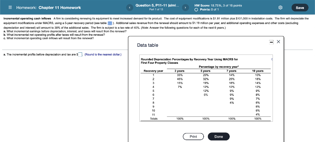 Solved E Homework: Chapter 11 Homework Question 5, P11-11 | Chegg.com